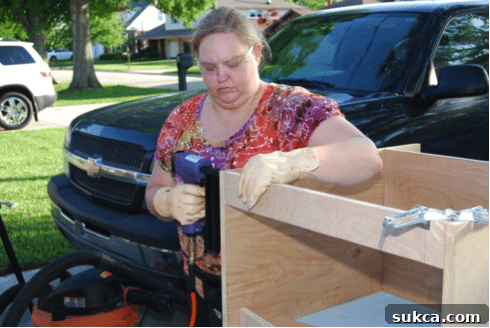 Purple Nail Gun for DIY Woodworking