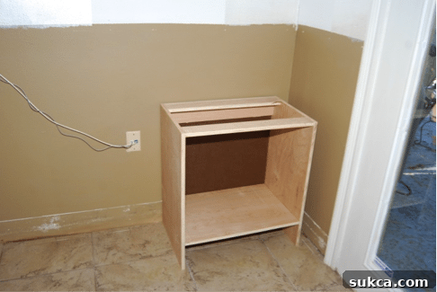 Completed First Cabinet for the Double Office Built-in Project