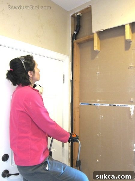 Pipe Relocation Finalized Completed pipe relocation for pocket door frame