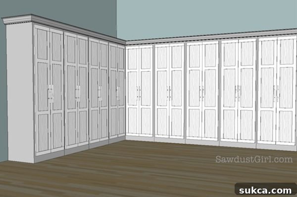 Studio cabinet door ideas - Three inset panels for a traditional look