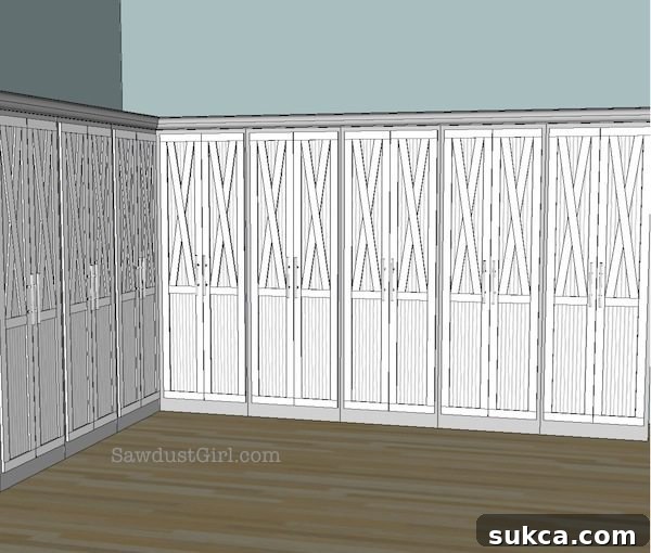 Studio cabinet door ideas - Intricate panel design, complex woodworking