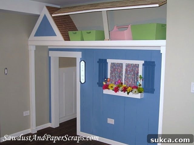 The Secret Staircase Den 3 Playhouse-CLoset-with-hinged-Lid