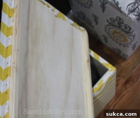 Upholstered storage bench tutorial - Finished upholstered bench ready for use