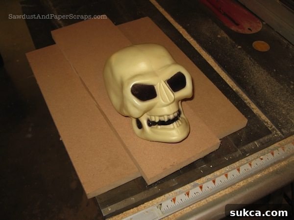 Halloween skull bookend tutorial materials